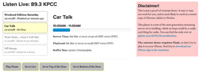 KPCC StreamMachine Listen Live Demo